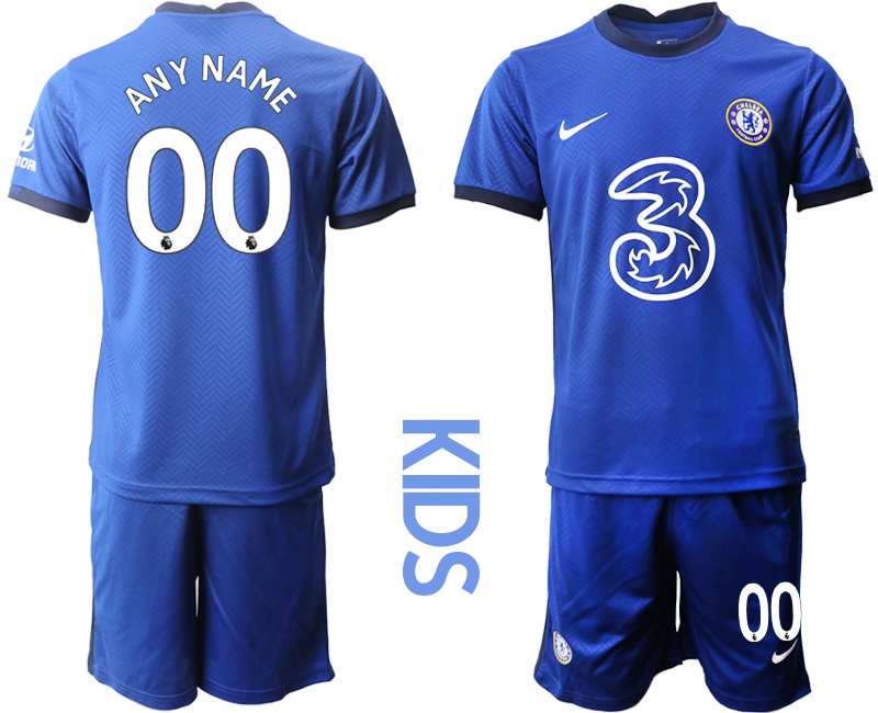 Youth 2020-2021 club Chelsea home customized blue Soccer Jerseys->customized nba jersey->Custom Jersey